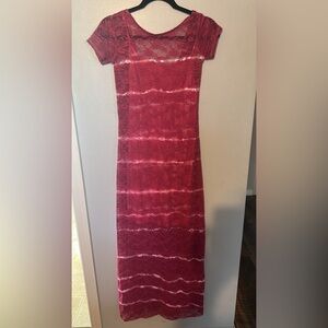 Wild Fable Red Lace Midi Dress